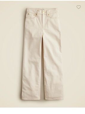 J. Crew Slim Wide Leg Jeans Ecru 28 NWT